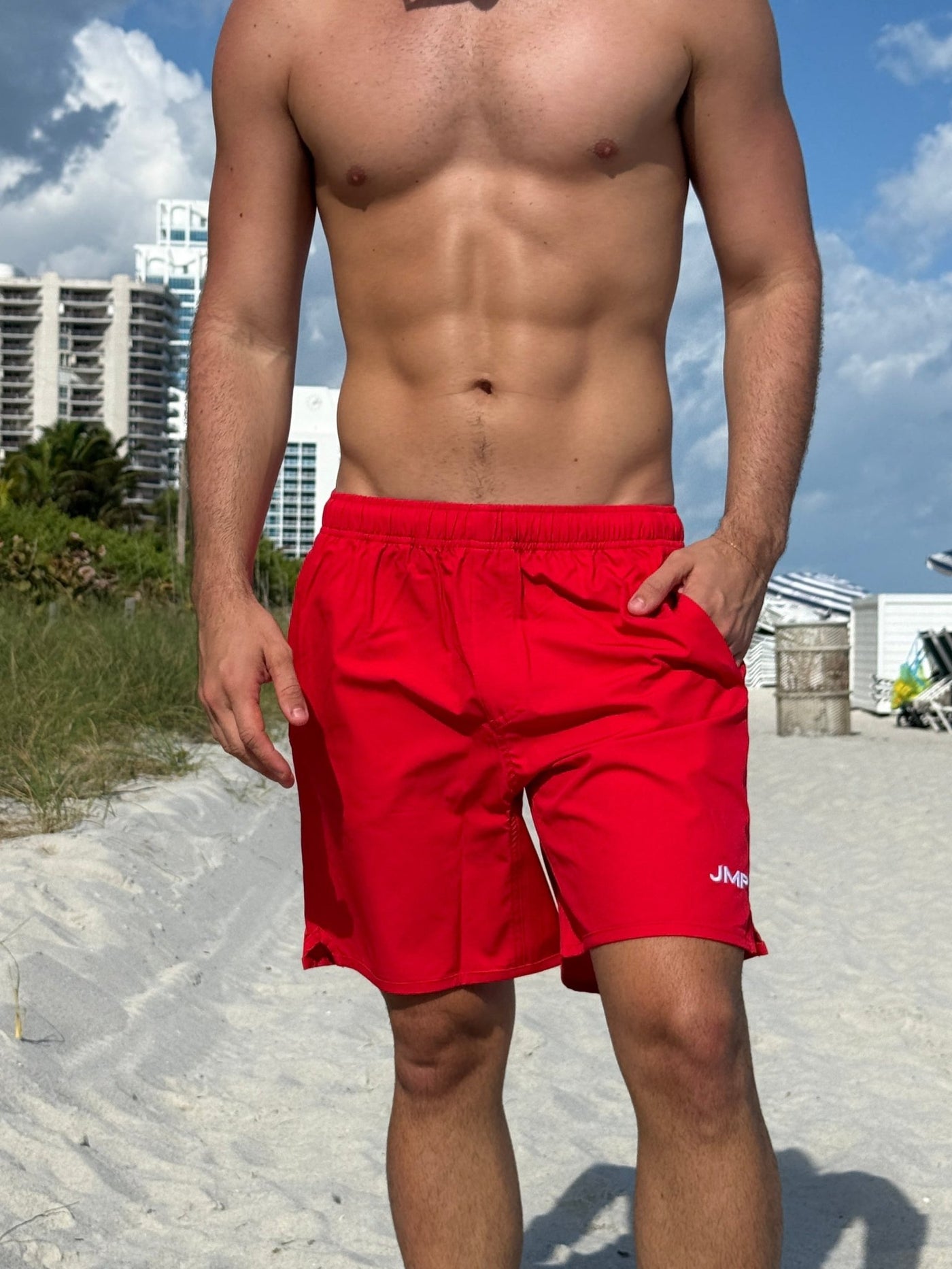 Barbados Men's Swim Trunk - Red - Mens Swim | JMP The Label