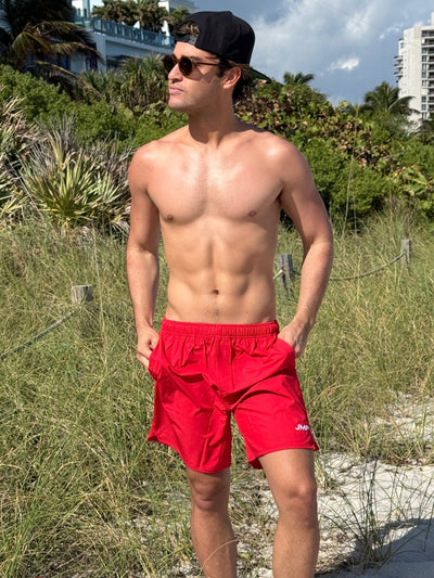 Barbados Men's Swim Trunk - Red - Mens Swim | JMP The Label