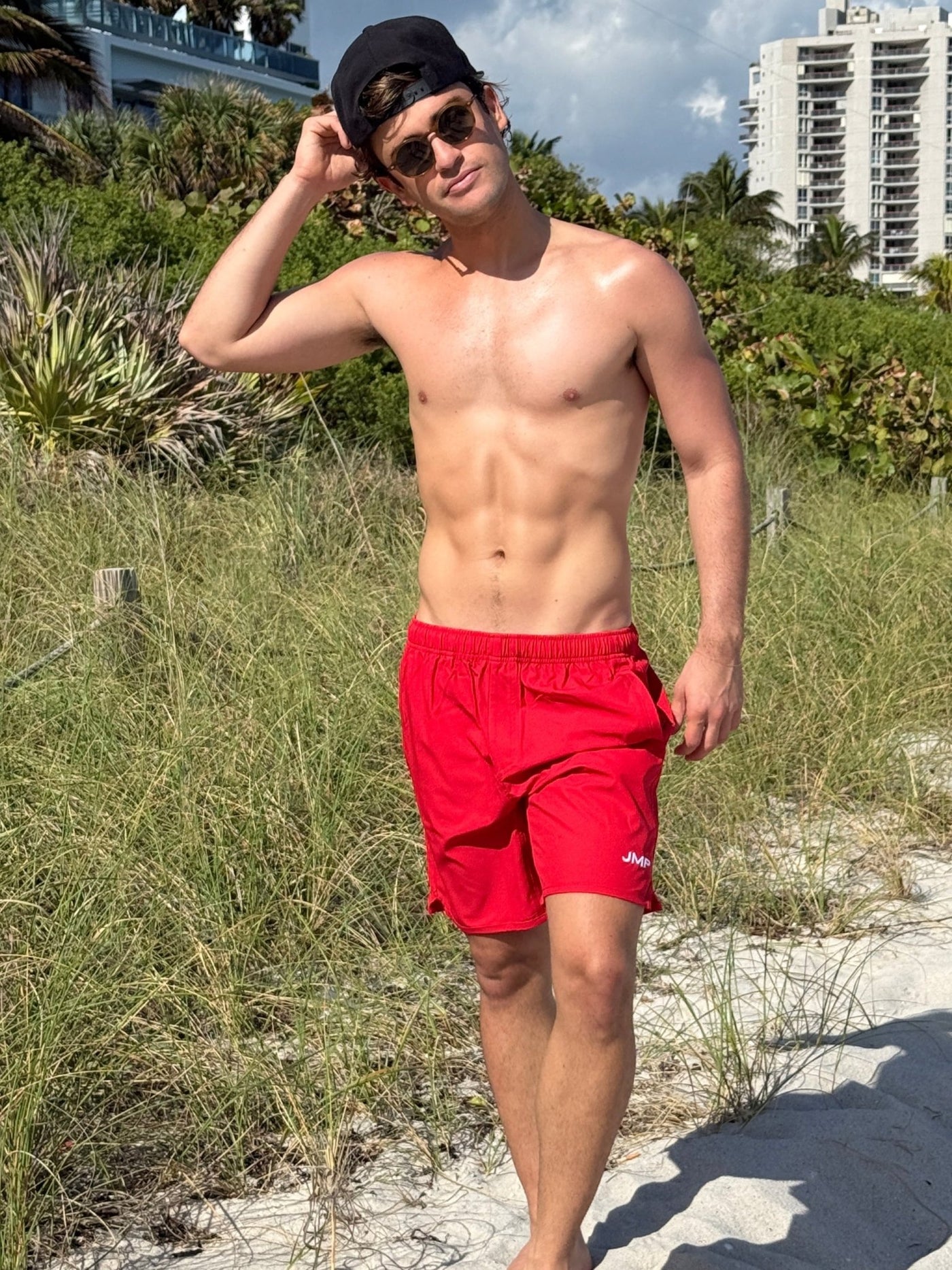 Barbados Men's Swim Trunk - Red - Mens Swim | JMP The Label