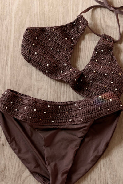 La Paz Bottom - Mixed Metal Brown - Swim Bottom | JMP The Label