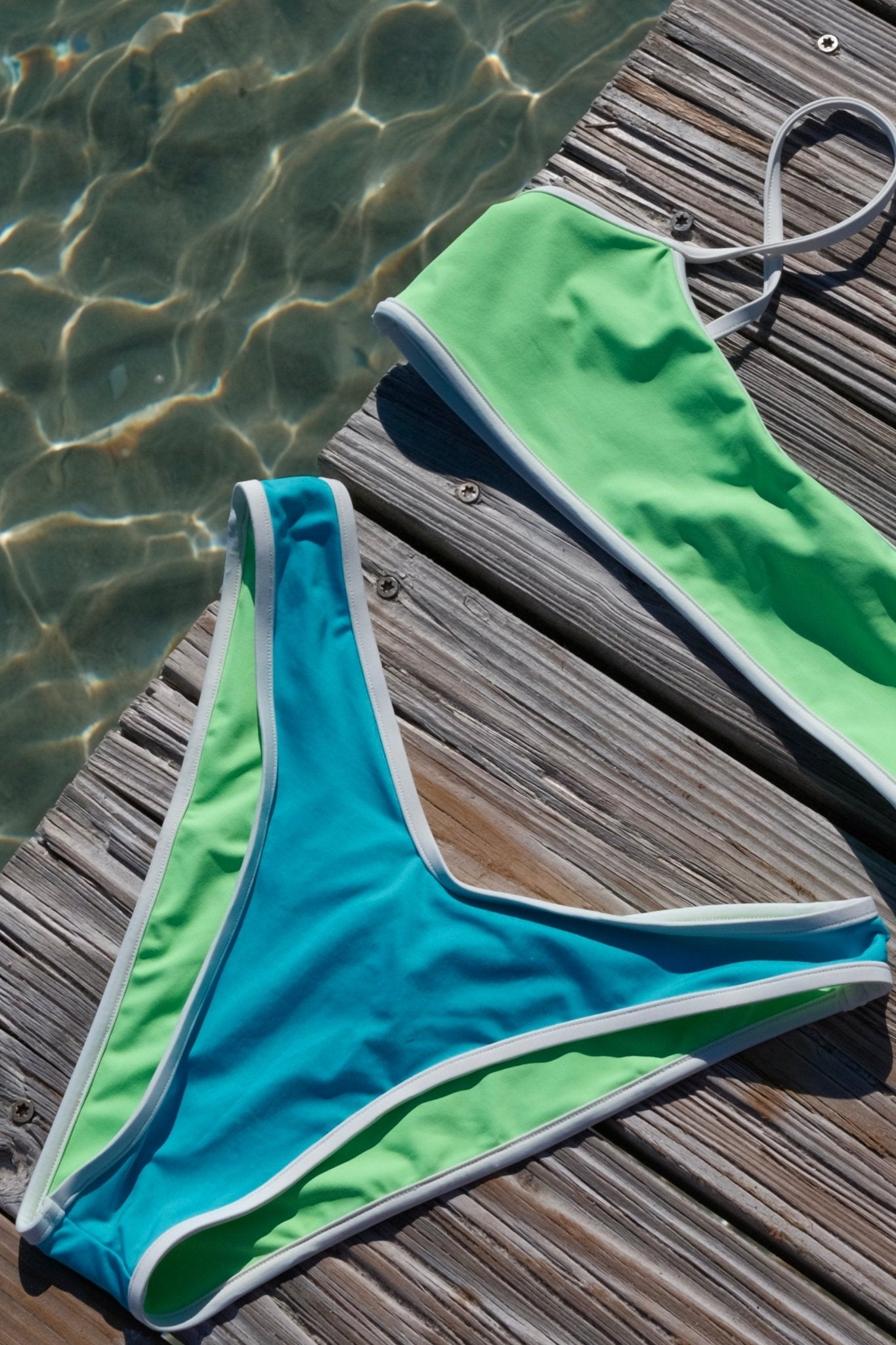 Reno Bottom - Blue Green Reversible - Swim Bottom | JMP The Label